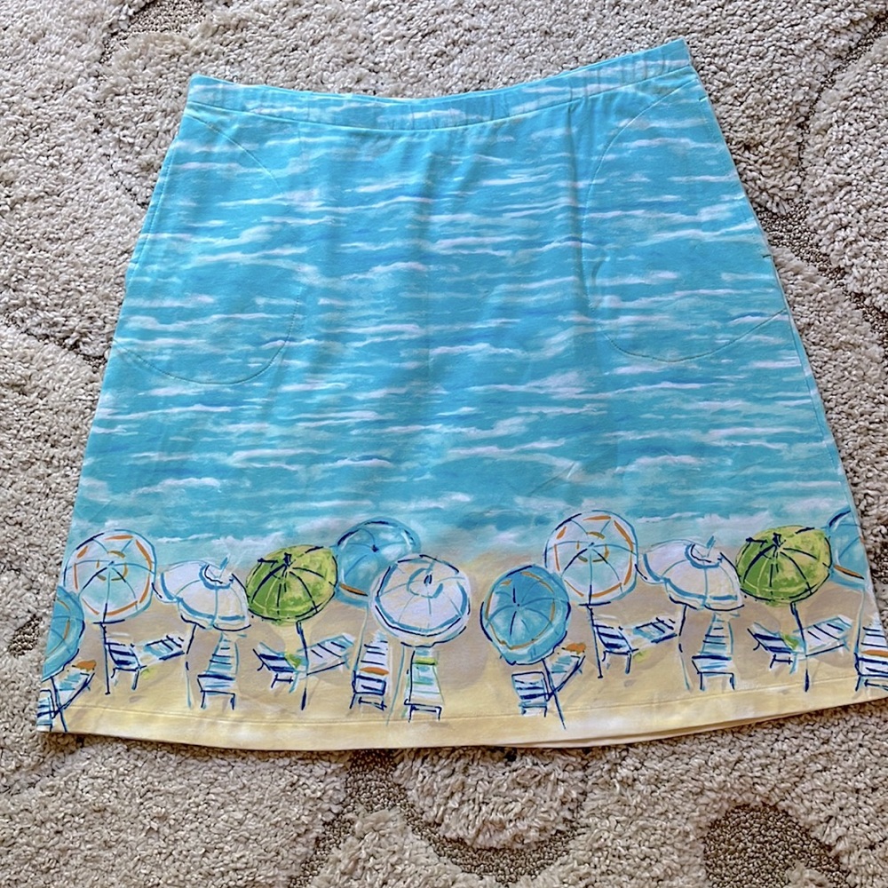 J. Jill Beach Print Pull-on Skirt